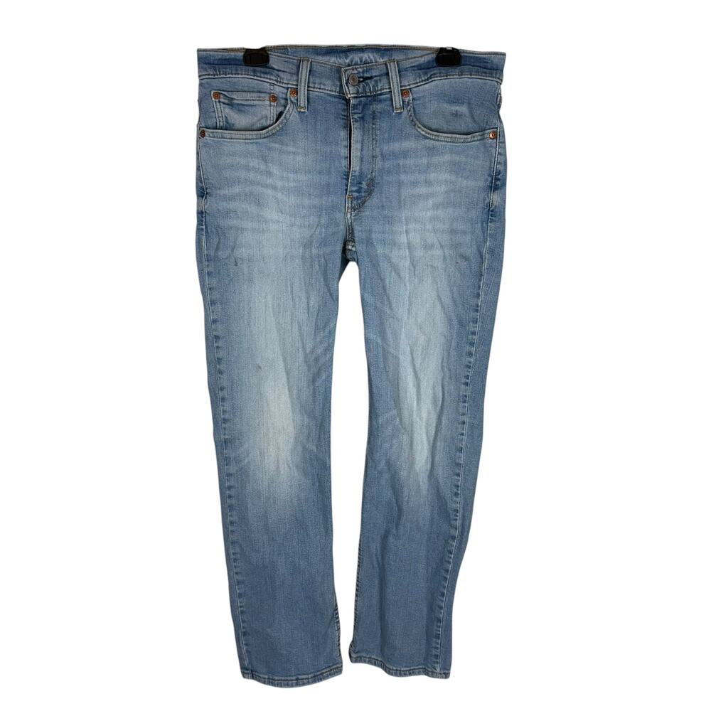 Levi's 514 Jeans Mens 32x30 Blue Denim Mid-Rise Medium Wash Straight Leg Zip Fly